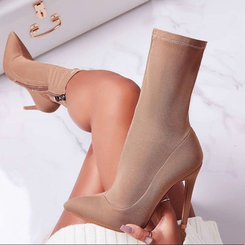 Nude Sock Shoe Boots